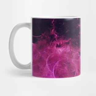 Black and Pink Cream Liquid Swirl Abstract Artwork Mug